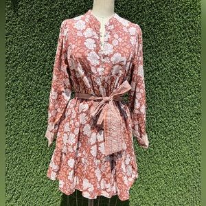 Cleobella western print ruffle dress